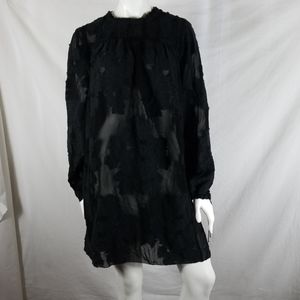 Aritzia Wilfred Black Sheer Dress "NEW"